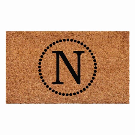 Calloway Mills Monogram Door Mat, Black, Natural, 17 in W x 29 in L 108211729N